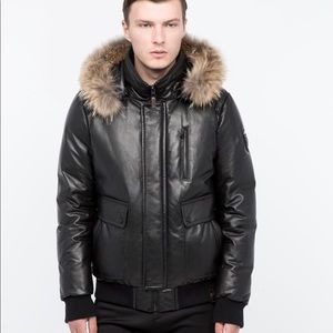 Rudsak leather winter bomber jacket
